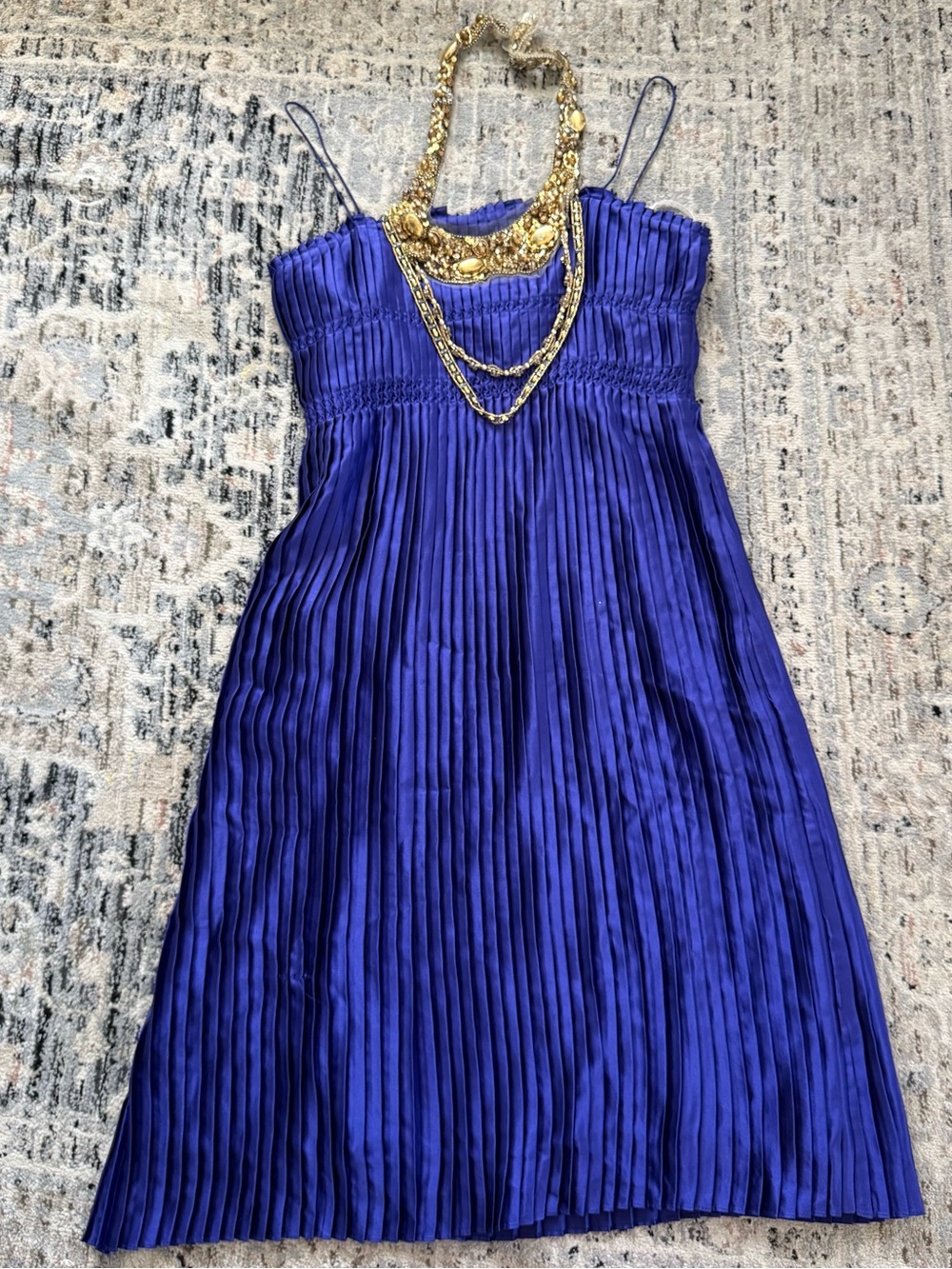 Lela rose beaded pleated dress 8